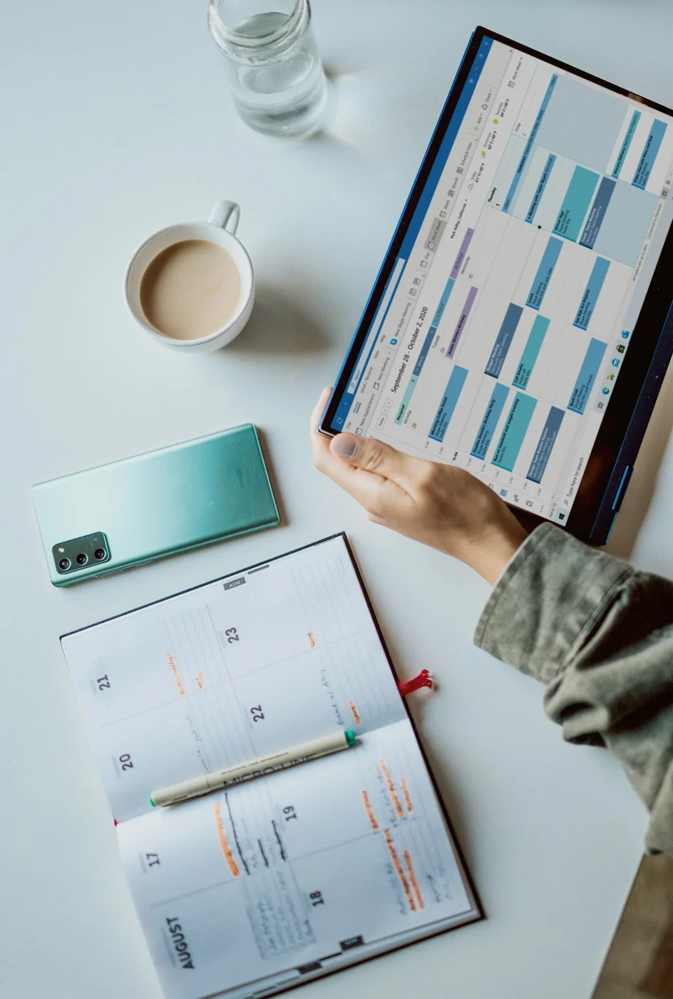 Planner calendar used to track upcoming Express Entry draw dates