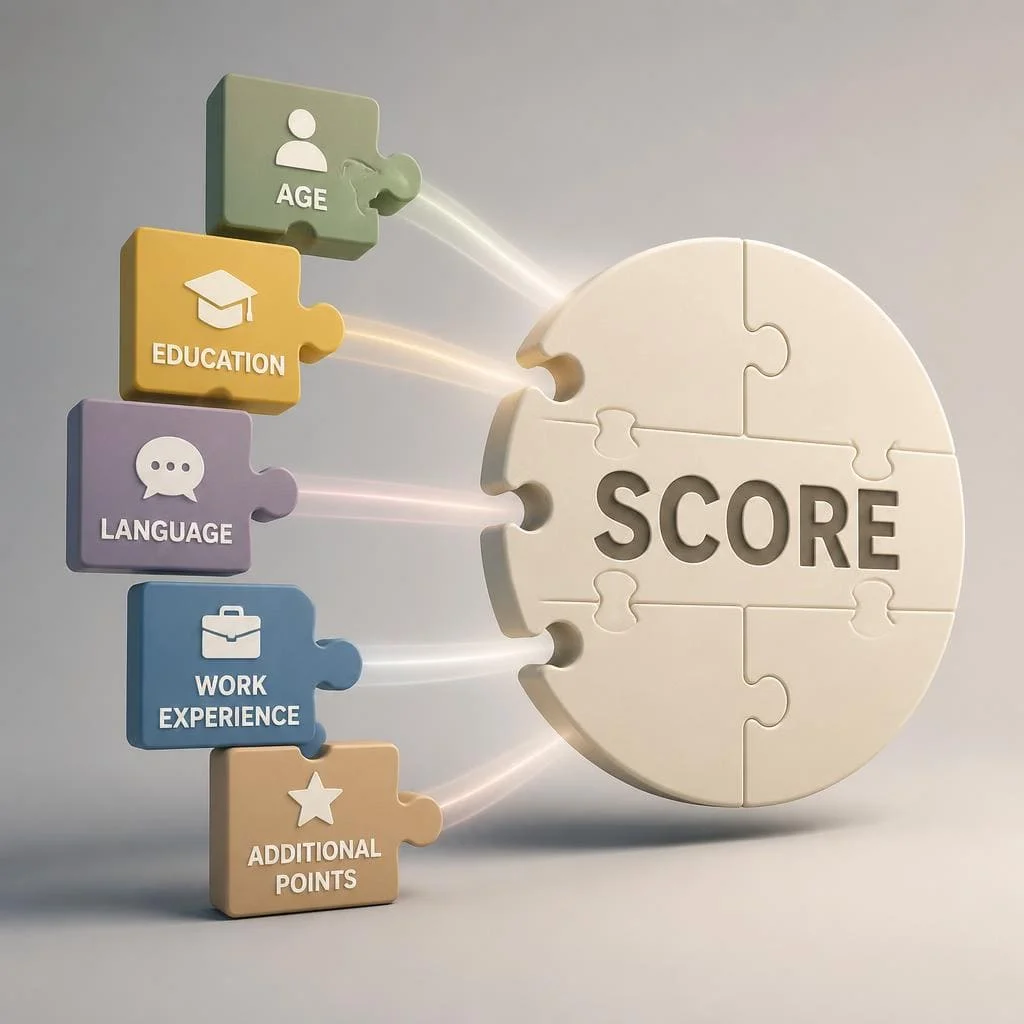 How We Calculate Your Score by combining CRS scoring factors