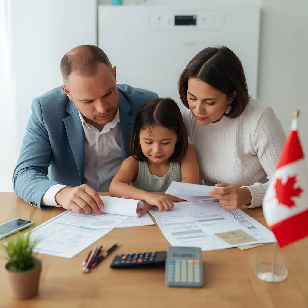 Family reviewing PGP Canada income requirements
