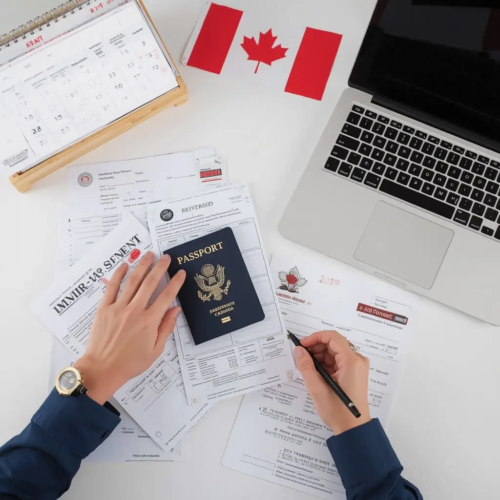 TR to PR Canada applicant preparing permanent residence documents