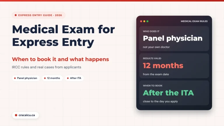 Medical exam for Express Entry: book after the invitation, panel physician only, results valid 12 months